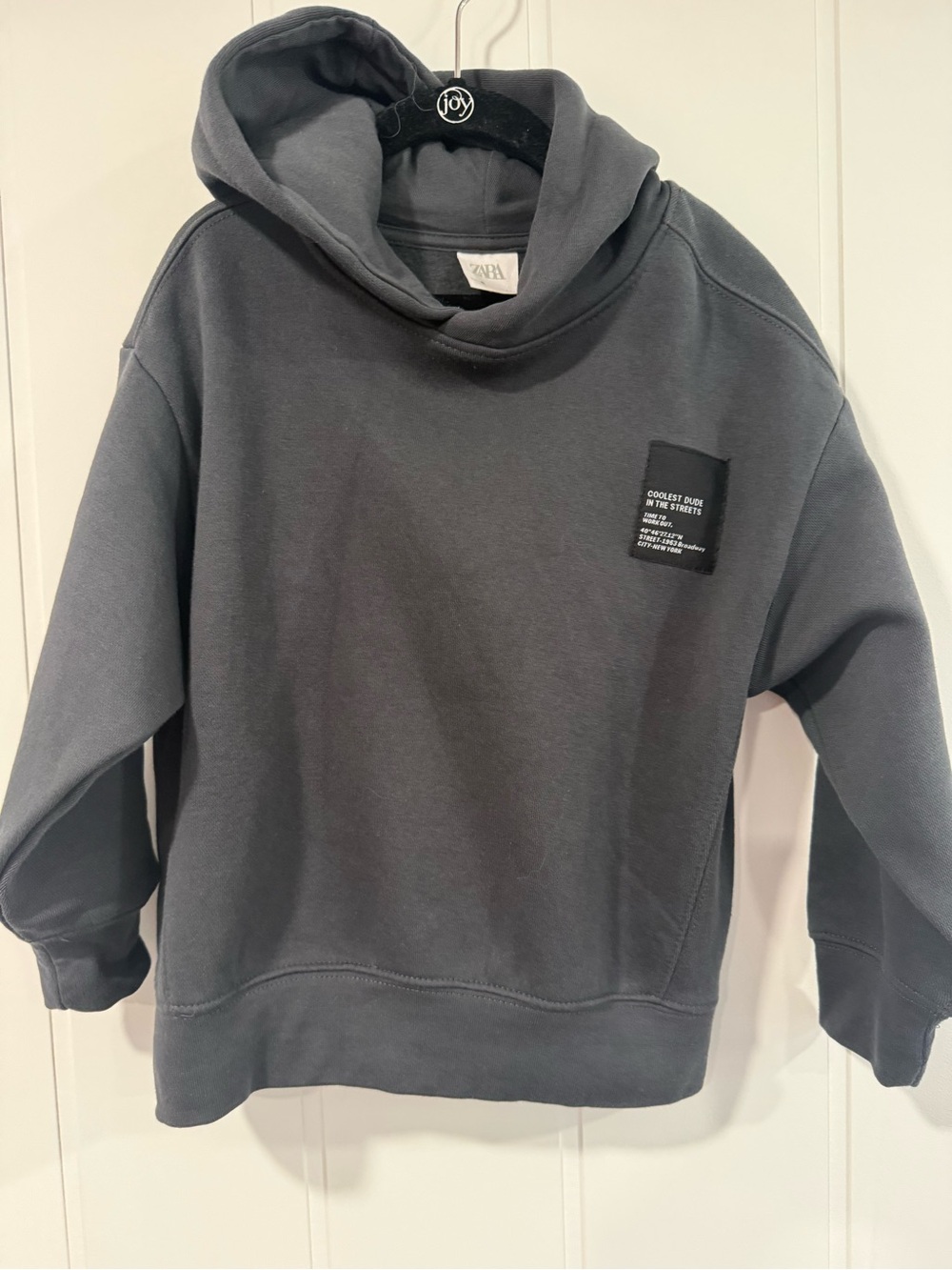 Zara Kids Charcoal Gray Crewneck Hoodie Pullover